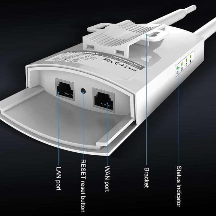 COMFAST CF-EW72 1200Mbs Outdoor Waterproof Signal Amplifier Wireless Router Repeater WIFI Base Station with 2 Antennas, CF-EW72 North American Edition COMFAST CF-EW72 1200Mbs Outdoor Waterproof Signal Amplifier Wireless Router Repeater WIFI Base Station with 2 Antennas, CF-EW72 North American Edition